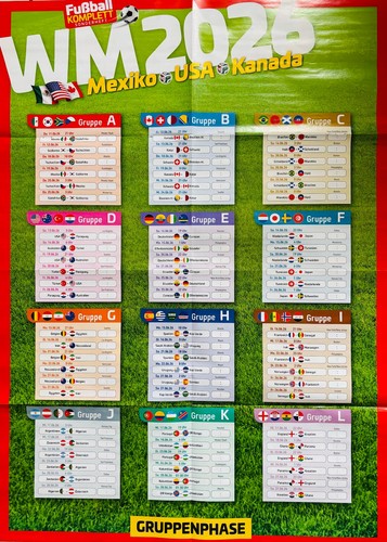 Xxl spielplan 2026 poster - spielplan, wm