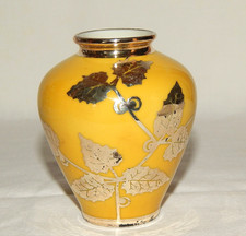 Vase gelb Silver Overlay Veyhl Plüderhausen 1000/1000
