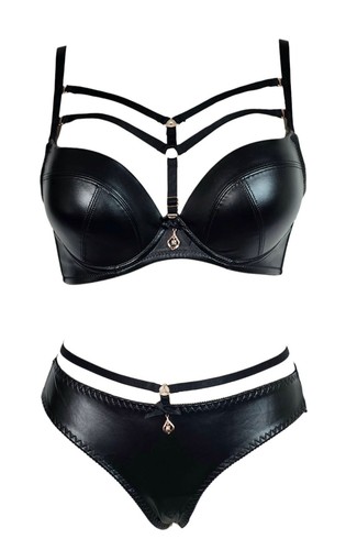 Wet look bra - bra, with