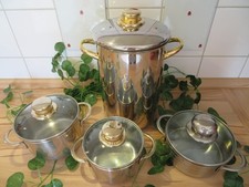 Wunderschönes edles Topfset Edelstahl, 8 teilig, Rostfrei, mit Spargelkocher