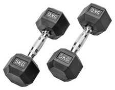 Gummierte Hexagon Hanteln mit