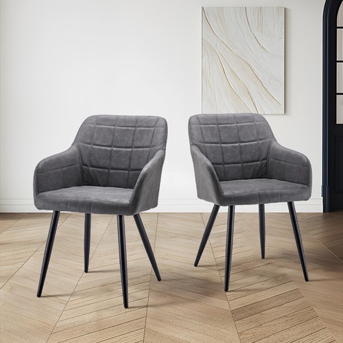 Grau kunstleder - 2x,
