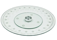 Servierplatte drehbar Glas 30cm Drehteller Kuchenplatte Servierteller Käseplatte