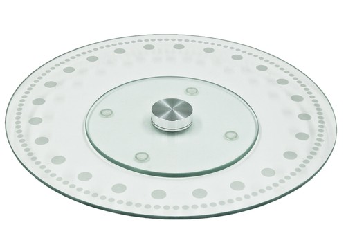 Servierplatte drehbar glas - servierplatte,