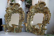 Antike Wandkerzenhalter Eisen Kerzenhalter Wandkerzenleuchter Gold Putto Rokoko