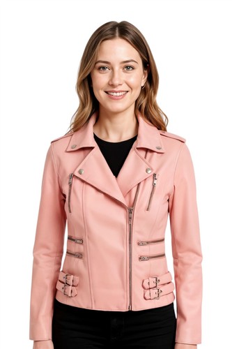 Damen leder bikerjacke - damen,