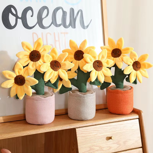 32cm sonnenblume plüsch - sonnenblume,