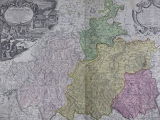 Schubarth Wieland Homann Erben Landkarte Kupferstich Schlesien Polen (168)