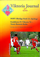 FC Viktoria Frankfurt Oder / FCV - Tennis Borussia Berlin  2003 - 2004  Oberliga
