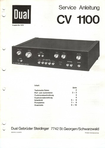 Dual 1100 service anleitung - 1100,