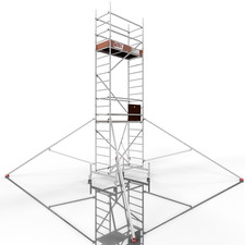 ALTEC Rollfix 1.0 600 Rollen Ø125mm & Traverse & Ausleger Baugerüst Alu Gerüst