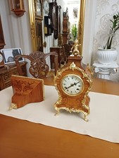 Boulle Uhr Kaminuhr Tischuhr Standuhr Hermle mit Wandkonsole 