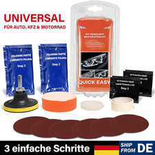 Scheinwerfer Aufbereitung Set Polierset mit UV-Schutz, Politur & Schleifscheiben