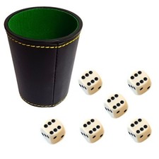 Würfelbecher 9x7cm Kunstleder