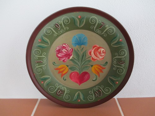 Handbemalter holzteller von - holzteller,
