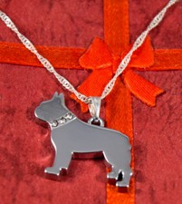 Halskette mit Anhänger. Hund