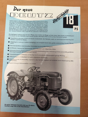 Deutz 18ps luftgekühlt