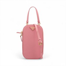 Prada Saffiano Leder Handytasche Rosa 10,5x18cm Gebraucht Schultertasche