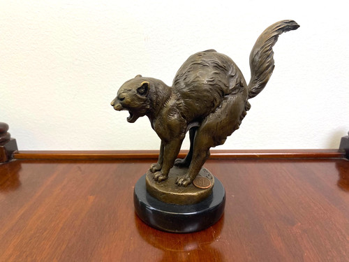 Bronze skulptur verängstigte - bronze,