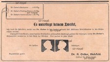 Dr. Oetker Bielefeld - 1904 - Historische Werbung ~18x10cm