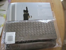 Clutch Tasche Abend Handtasche bronze neu mit Etikett