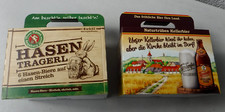 2 Leere Sixpack Karton: Hasenbräu Bier Augsburg + Zirndorfer Kellerbier