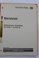 Eisenbahn Heft der DB Signaltechnik "Elektronischer Achszähler Azl 70" Merkblatt