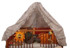 Himmel für Baby Bett 140x70, 120x60 Himmelstange Bettwäsche Bettset