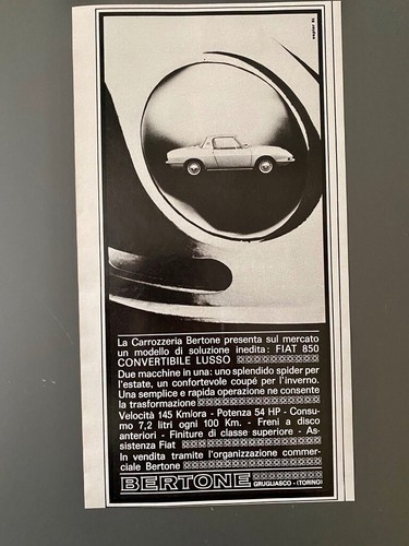 1965 bertone fiat - 1965, 850