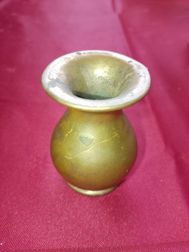 Kleine schwere messing vase - schwere,