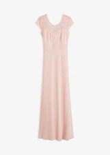 Chiffonkleid mit Spitze Gr. 48