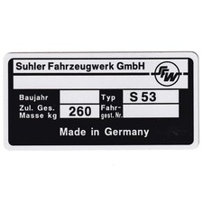 Typenschild - Simson Mokick