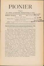 Pioner. Organ der schweiz