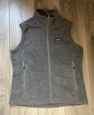 Patagonia Synchilla Weste Damen Large grau Fleece Full Zip Outdoor Wandern 23015