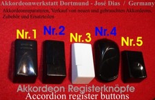 Akkordeon Registerdrücker, accordéon, registres acordeón - accordion registers