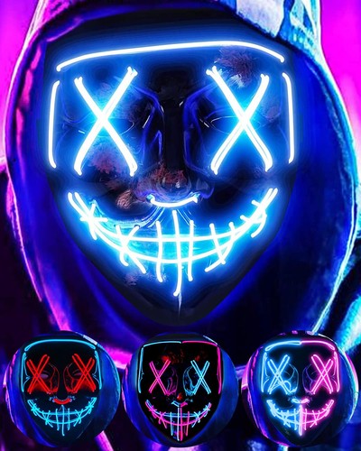 Dwtech led halloween maske - led,