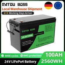 24V 100AH LiFePO4 Lithium Batterie 100A BMS Boot Solar Wohnmobil 15,000+ Zyklus