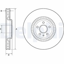 2x DELPHI Bremsscheibe BG9171C