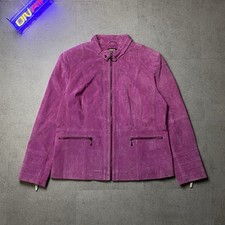 Sarah Kern Wildleder Jacke 44 Pink Echt Leder Designer Velour Lederjacke Suede