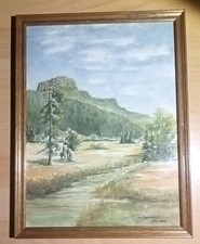 Aquarell Gemälde Landschaft
