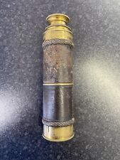 Fernrohr, Taschenteleskop-Fernrohr Messing, Leder, Antik