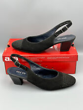 ARA Sandalen Schwarz Samtstoff