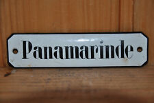 Altes Altes Emailschild Panamarinde,Schublade Kolonialwaren/Krämerladen,Vintage