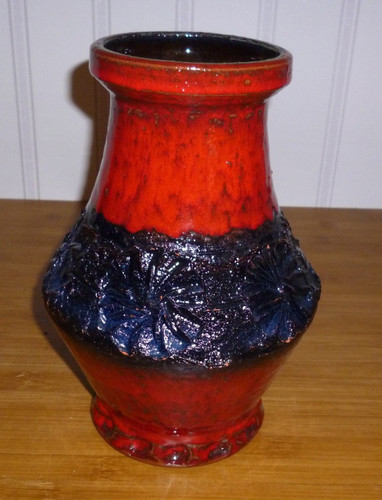 Vintage rot blaue vase aus - rot,