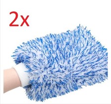 2x Auto Waschhandschuh Premium Mikrofaser  Handschuh Reinigung Autowäsche