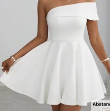 Partykleid Hochzeit Sommer festlich Gr. 38 weiss