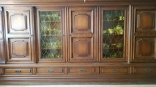 Wohnzimmer Schrank  Wohnwand Wandschrank Nussbaum 3.50 x 1.60 Vintage 80er