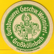 Bierdeckel, Gutsbrauerei Geschw. Weinzierl, Großköllnbach