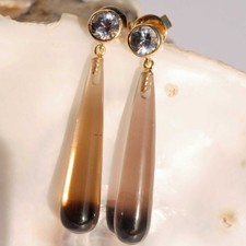 Spinell Rauchquarz Ohrstecker