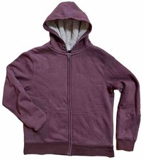 Herren Thermo Sweatjacke mit Teddyfutter Sweatshirtjacke Jacke Rot Gr. M - 48/50